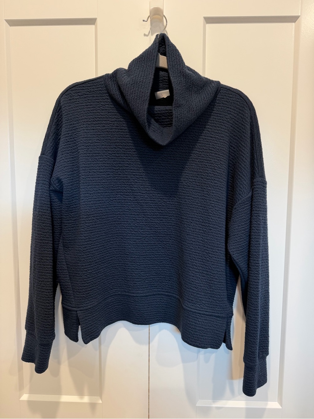CALIA Women's Navy Cowl Neck Sweater - Classic Cozy Pullover